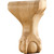 4-1/4" W x 2-3/4" D x 6" H Oak Center Ball & Claw Leg | WLC60OK | Hardware Resources