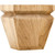 4" W x 4" D x 4" H Hard Maple Square Tapered Bun Foot | BF14-2-HMP | Hardware Resources