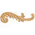 10-3/8" W x 1/4" D x 3-1/4" H Right Curved Cherry Acanthus Appliqué | APL-05-R-CH | Hardware Resources