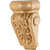 HARDWARE-CORP-1RW - 2-7/8" W x 1-1/2" D x 4-1/2" H Rubberwood Acanthus Corbel, CORP-1RW - Hardware Resources
