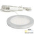 190 Lumens/Fixture 12-volt Standard Output Ultra-Thin Series Puck Light, Single-White, Satin Nickel, Daylight White 5000K | L-UT-FR-3SN-50 | Task Lighting