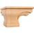 HARDWARE-PFCS-B-OK - 6-3/4" W x 6-3/4" D x 4-1/2" H Oak Beaded Corner Pedestal Foot, PFCS-B-OK - Hardware Resources