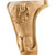 HARDWARE-WLC50RW - 3-1/2" W x 3-1/2" D x 5" H Rubberwood Acanthus Leg, WLC50RW - Hardware Resources