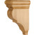 HARDWARE-CORG-4-RW - 3" W x 5-1/2" D x 8" H Rubberwood Smooth Corbel, CORG-4-RW - Hardware Resources