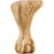 4-1/2" W x 4-1/2" D x 8" H Rubberwood Ball & Claw Leg | WLC80RW | Hardware Resources