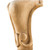 HARDWARE-WL50RW - 3-1/2" W x 3-1/2" D x 5" H Rubberwood Carved Queen Anne Leg, WL50RW - Hardware Resources