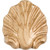 2-1/2" W x 1/2" D x 2-3/4" H Maple Shell Appliqué | APL-06-MP | Hardware Resources
