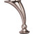 Adjustable 4-1/2" – 4-5/8" Satin Nickel Round Curved Metal Furniture Leg | 89102-SN | Hardware Resources