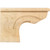 6-3/8" W x 1" D x 4-1/2" H Alder Beaded Left Corner Pedestal Foot | PFL-B-ALD | Hardware Resources