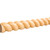 1" D x 2" H Cherry Half Round Rope Moulding | RMH2CH | Hardware Resources