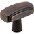 Jeffrey Alexander 519DBAC 1-9/16" Overall Length Brushed Oil Rubbed Bronze Rectangle Delgado Cabinet Knob
