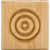 HARDWARE-ROS4OK - 4" W x 1" D x 4" H Oak Beveled Edge Rosette, ROS4OK - Hardware Resources