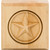 3" W x 7/8" D x 3" H Rubberwood Star Rosette | SROS1RW | Hardware Resources