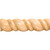 1-1/4" D x 2-1/2" H Poplar Beaded Half Round Rope Moulding | RMH250BPOP | Hardware Resources