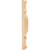 2-7/8" W x 2" D x 9-7/8" H Rubberwood Center Spool & Beveled Transition Block | TB5A-RW | Hardware Resources