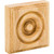 3-1/2" W x 7/8" D x 3-1/2" H Rubberwood Traditional Rosette | ROS5-RW | Hardware Resources
