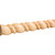 1" D x 2" H Poplar Beaded Half Round Rope Moulding | RMH2BPOP | Hardware Resources