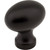 Bordeaux 1-3/16" Length Oval Knob | 3990-BLK | Jeffrey Alexander