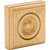 HARDWARE-ROS1OK - 3" W x 7/8" D x 3" H Oak Bead Edge Traditional Rosette, ROS1OK - Hardware Resources