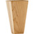 2-1/4" W x 2-1/4" D x 4" H Rubberwood Square Tapered Shaker Bun Foot | BF34RW | Hardware Resources