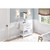 HARDWARE-VN2WAV-36-WH-NT - 36" White Wavecrest Vanity, VN2WAV-36-WH-NT - Jeffrey Alexander