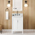 24" White Theodora Vanity, White Carrara Marble Vanity Top, undermount rectangle bowl | VKITTHE24WHWCR | Jeffrey Alexander