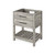 30" Weathered Grey Wavecrest Vanity, Black Granite Vanity Top, undermount rectangle bowl | VKITWAV30WGBGR | Jeffrey Alexander