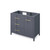 HARDWARE-VKITKAT42BSBGR - 42" Blue Steel Katara Vanity, left offset, Black Granite Vanity Top, undermount rectangle bowl, VKITKAT42BSBGR - Jeffrey Alexander