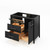 HARDWARE-VKITKAT42BSBGR - 42" Blue Steel Katara Vanity, left offset, Black Granite Vanity Top, undermount rectangle bowl, VKITKAT42BSBGR - Jeffrey Alexander