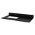 HARDWARE-VKITKAT42BSBGR - 42" Blue Steel Katara Vanity, left offset, Black Granite Vanity Top, undermount rectangle bowl, VKITKAT42BSBGR - Jeffrey Alexander