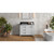 42" Grey Katara Vanity, left offset, Black Granite Vanity Top, undermount rectangle bowl | VKITKAT42GRBGR | Jeffrey Alexander
