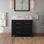 42" Black Katara Vanity, left offset, White Carrara Marble Vanity Top, undermount rectangle bowl | VKITKAT42BKWCR | Jeffrey Alexander