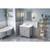 36" Grey Chatham Vanity, Calacatta Vienna Quartz Vanity Top, undermount rectangle bowl | VKITCHA36GRCQR | Jeffrey Alexander