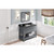 48" Grey Wavecrest Vanity, Black Granite Vanity Top, undermount rectangle bowl | VKITWAV48GRBGR | Jeffrey Alexander