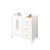 36" White Cade Vanity, left offset, Calacatta Vienna Quartz Vanity Top, undermount rectangle bowl | VKITCAD36WHCQR | Jeffrey Alexander