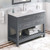 48" Grey Wavecrest Vanity, White Carrara Marble Vanity Top, undermount rectangle bowl | VKITWAV48GRWCR | Jeffrey Alexander