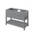 48" Grey Wavecrest Vanity, White Carrara Marble Vanity Top, undermount rectangle bowl | VKITWAV48GRWCR | Jeffrey Alexander