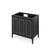 HARDWARE-VKITPER36BKCQR - 36" Black Percival Vanity, left offset, Calacatta Vienna Quartz Vanity Top, undermount rectangle bowl, VKITPER36BKCQR - Jeffrey Alexander