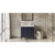 36" Hale Blue Percival Vanity, left offset, Calacatta Vienna Quartz Vanity Top, undermount rectangle bowl | VKITPER36BLCQR | Jeffrey Alexander