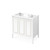 HARDWARE-VKITPER36WHCQR - 36" White Percival Vanity, left offset, Calacatta Vienna Quartz Vanity Top, undermount rectangle bowl, VKITPER36WHCQR - Jeffrey Alexander