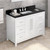 48" White Cade Vanity, Black Granite Vanity Top, undermount rectangle bowl | VKITCAD48WHBGR | Jeffrey Alexander