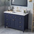 48" Hale Blue Chatham Vanity, White Carrara Marble Vanity Top, undermount rectangle bowl | VKITCHA48BLWCR | Jeffrey Alexander