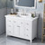 48" White Chatham Vanity, White Carrara Marble Vanity Top, undermount rectangle bowl | VKITCHA48WHWCR | Jeffrey Alexander