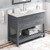48" Grey Wavecrest Vanity, Calacatta Vienna Quartz Vanity Top, undermount rectangle bowl | VKITWAV48GRCQR | Jeffrey Alexander