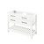 HARDWARE-VKITWAV48WHCQR - 48" White Wavecrest Vanity, Calacatta Vienna Quartz Vanity Top, undermount rectangle bowl, VKITWAV48WHCQR - Jeffrey Alexander