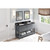 60" Grey Wavecrest Vanity, double bowl, Black Granite Vanity Top, two undermount rectangle bowls | VKITWAV60GRBGR | Jeffrey Alexander