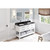 HARDWARE-VKITWAV60WHBGR - 60" White Wavecrest Vanity, double bowl, Black Granite Vanity Top, two undermount rectangle bowls, VKITWAV60WHBGR - Jeffrey Alexander