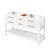 HARDWARE-VKITWAV60WHBGR - 60" White Wavecrest Vanity, double bowl, Black Granite Vanity Top, two undermount rectangle bowls, VKITWAV60WHBGR - Jeffrey Alexander