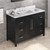 48" Black Cade Vanity, Calacatta Vienna Quartz Vanity Top, undermount rectangle bowl | VKITCAD48BKCQR | Jeffrey Alexander