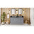 HARDWARE-VKITTHE60GRBGR - 60" Grey Theodora Vanity, double bowl, Black Granite Vanity Top, two undermount rectangle bowls, VKITTHE60GRBGR - Jeffrey Alexander
